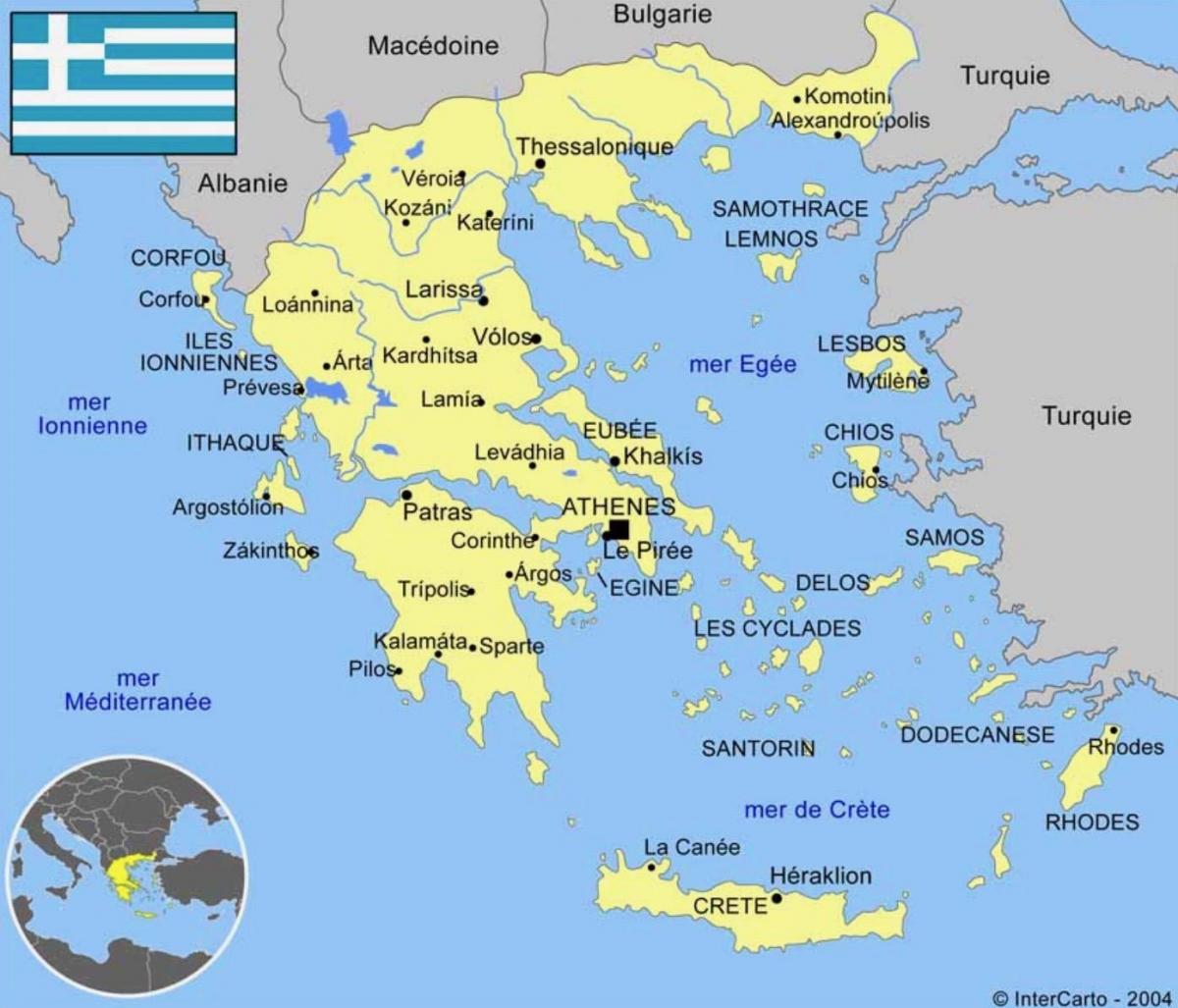 Plan de la ville de Grèce