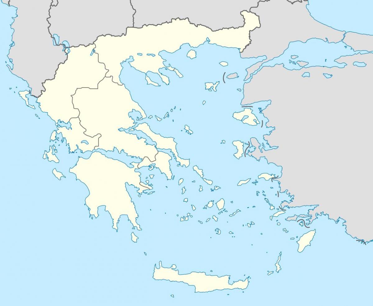 Carte de la Grèce vide