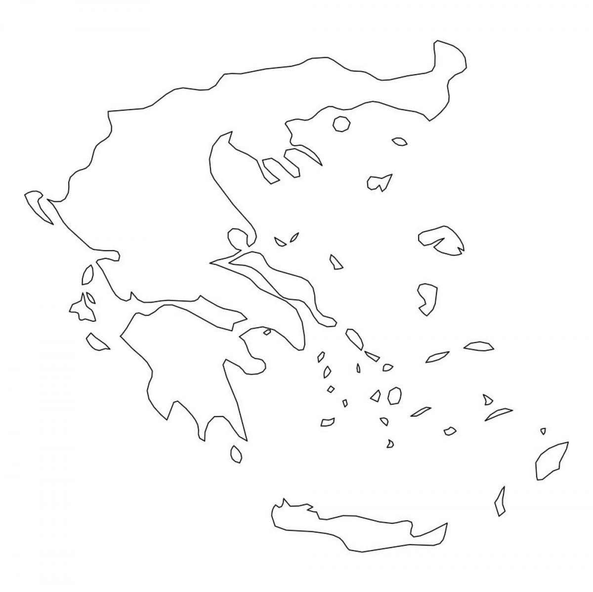 Carte des contours de la Grèce