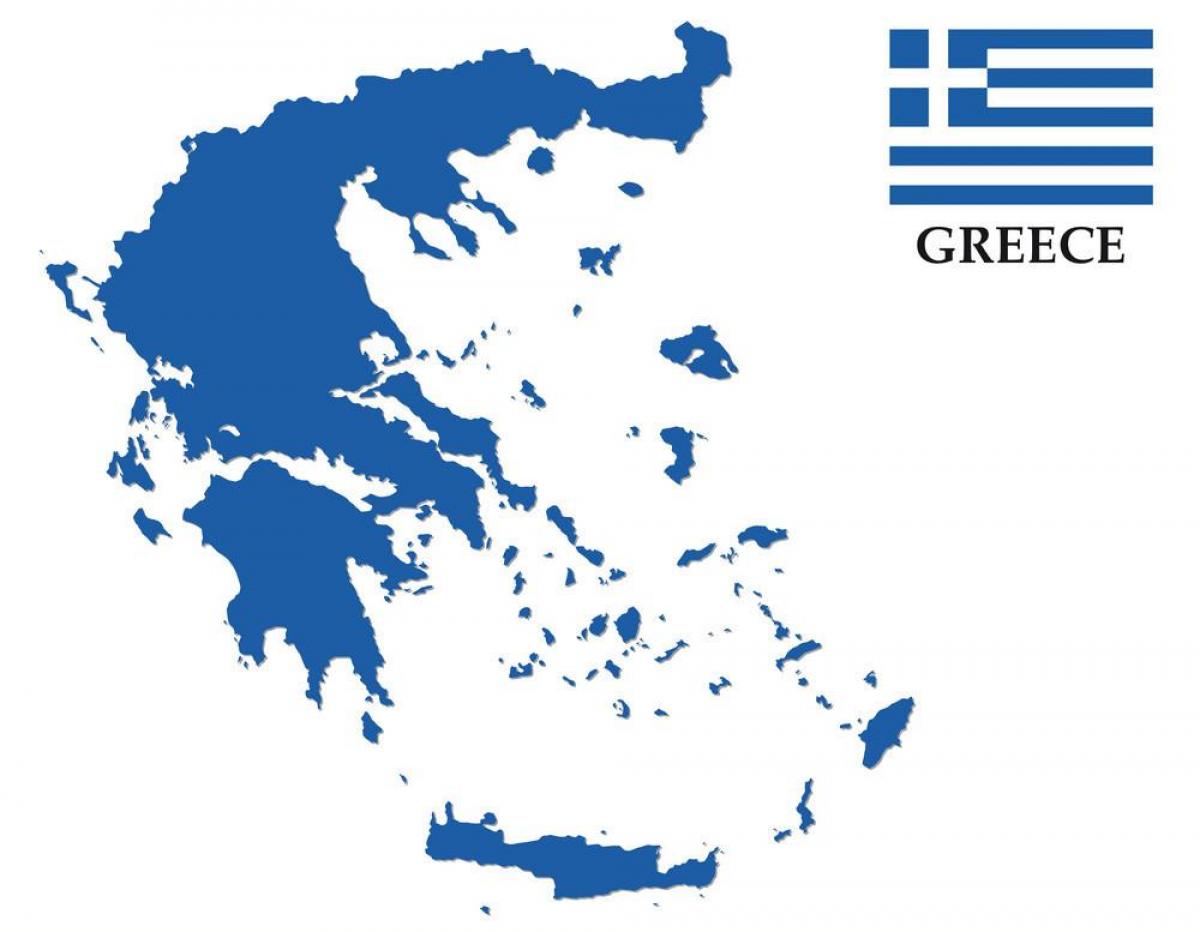 Carte du drapeau de la Grèce